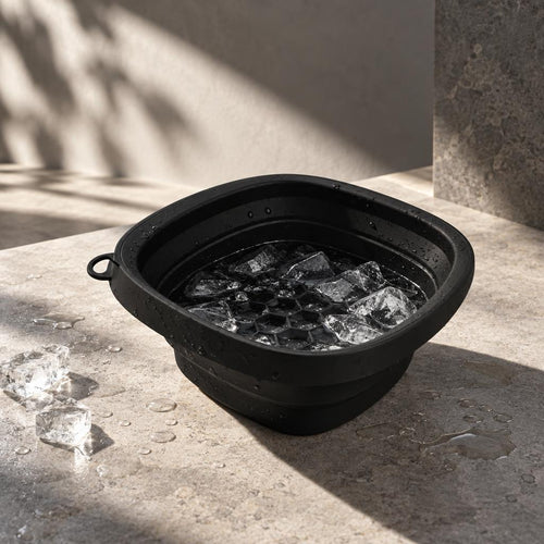 Foldable ice bath bowl